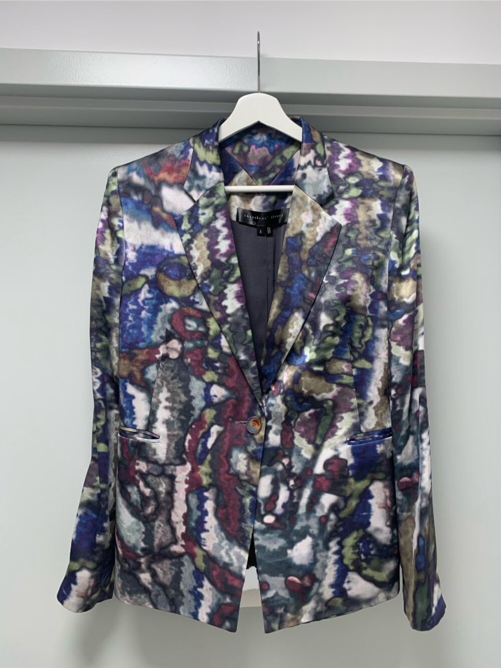 Theyskens Theory Padgett silk suit 2pc jacket + pants